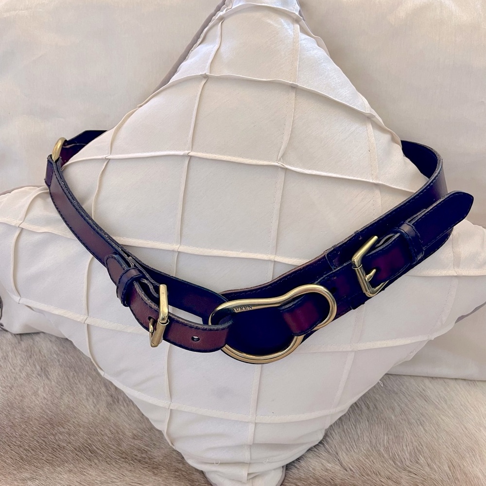 Like New, never worn! Ralph Lauren Belt, brown equestrian style, size small.